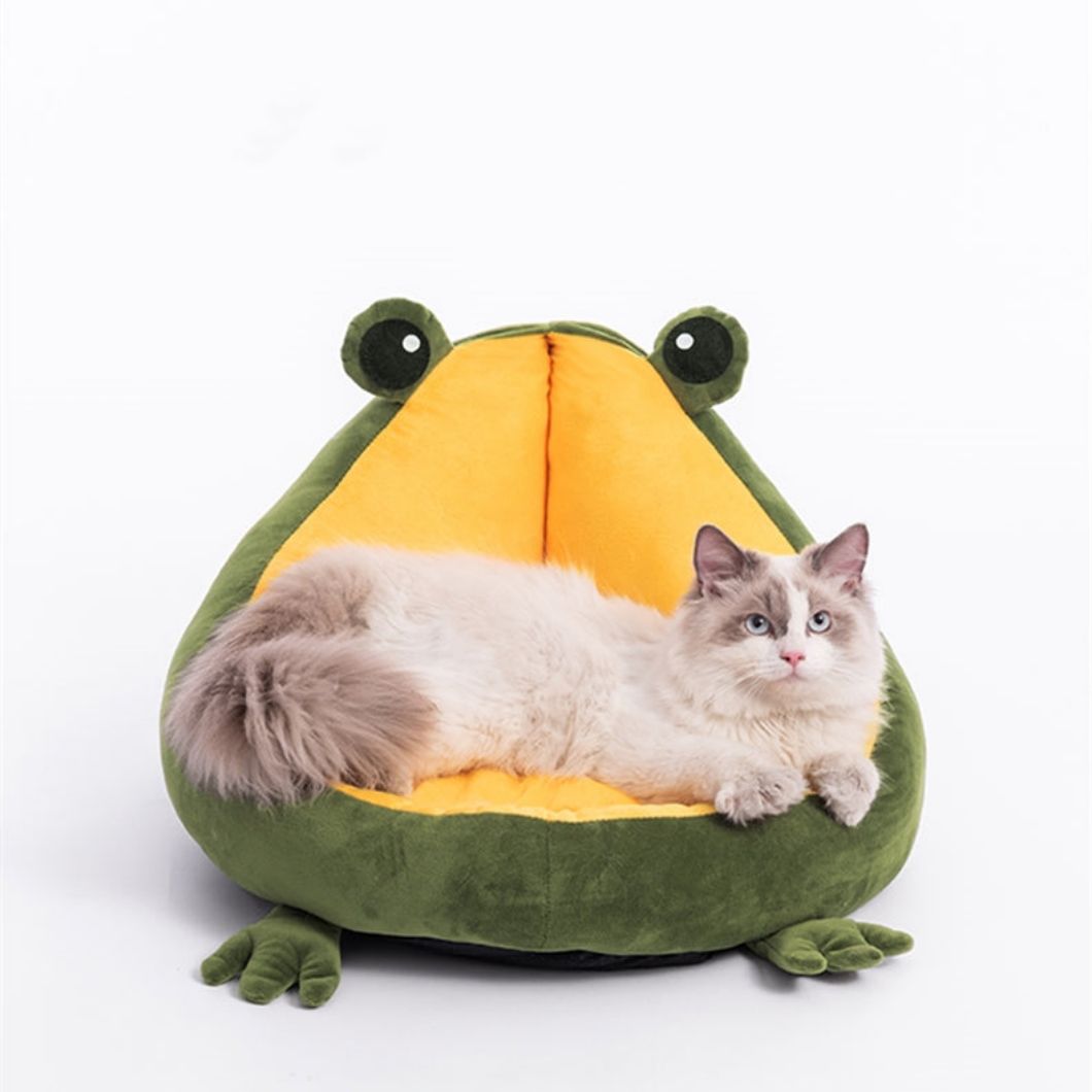 冬季保暖可爱青蛙猫窝宠物沙发